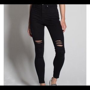 Black ripped jeans